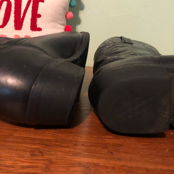 SALE 🎉🎉 Laredo 4240 Western Cowboy Work Men’s black leather 11 1/2 rubber sole - Picture 6 of 10